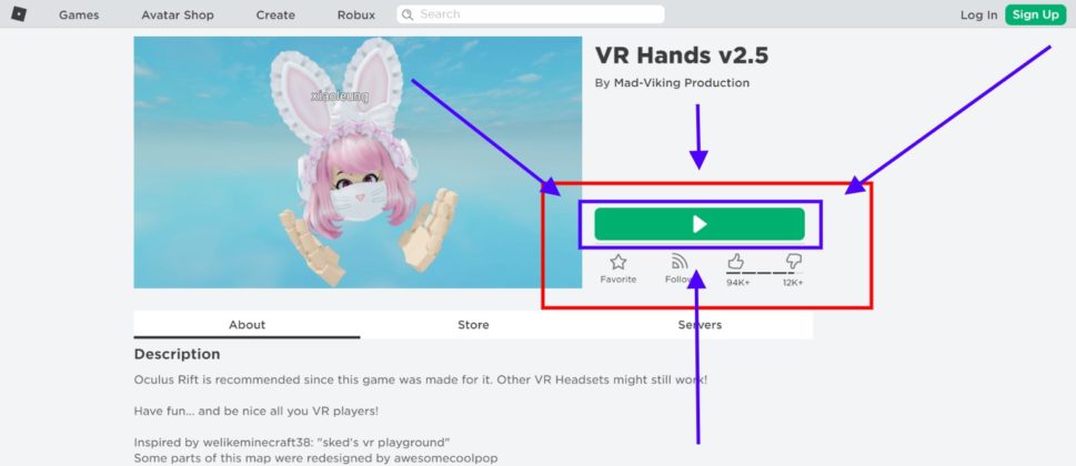 how to use vr in roblox